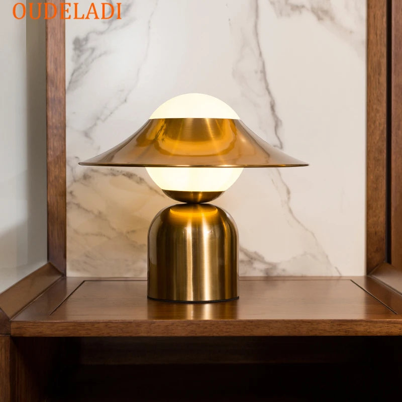 Nordic Glass Ball Led Table Lamp Gold Metal Table Light Living Room Bedside Lamp Study Desk Lamp Book Light Home Deco Luminaire